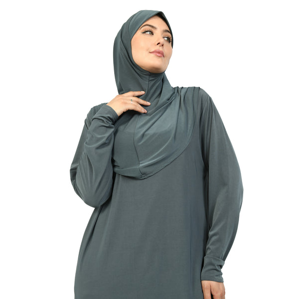 Salma Abaya Light Blue