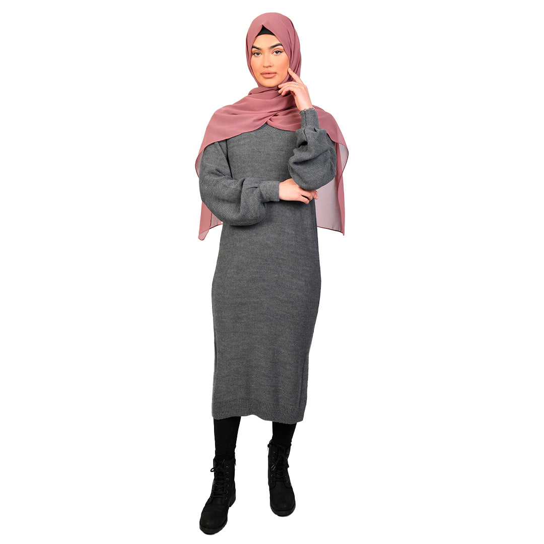 Maysa Knitted Dress Grey