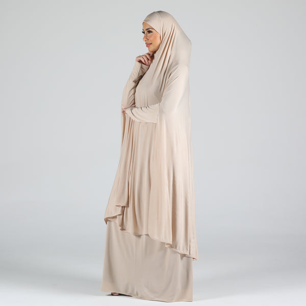 Jersey Jilbab Cream