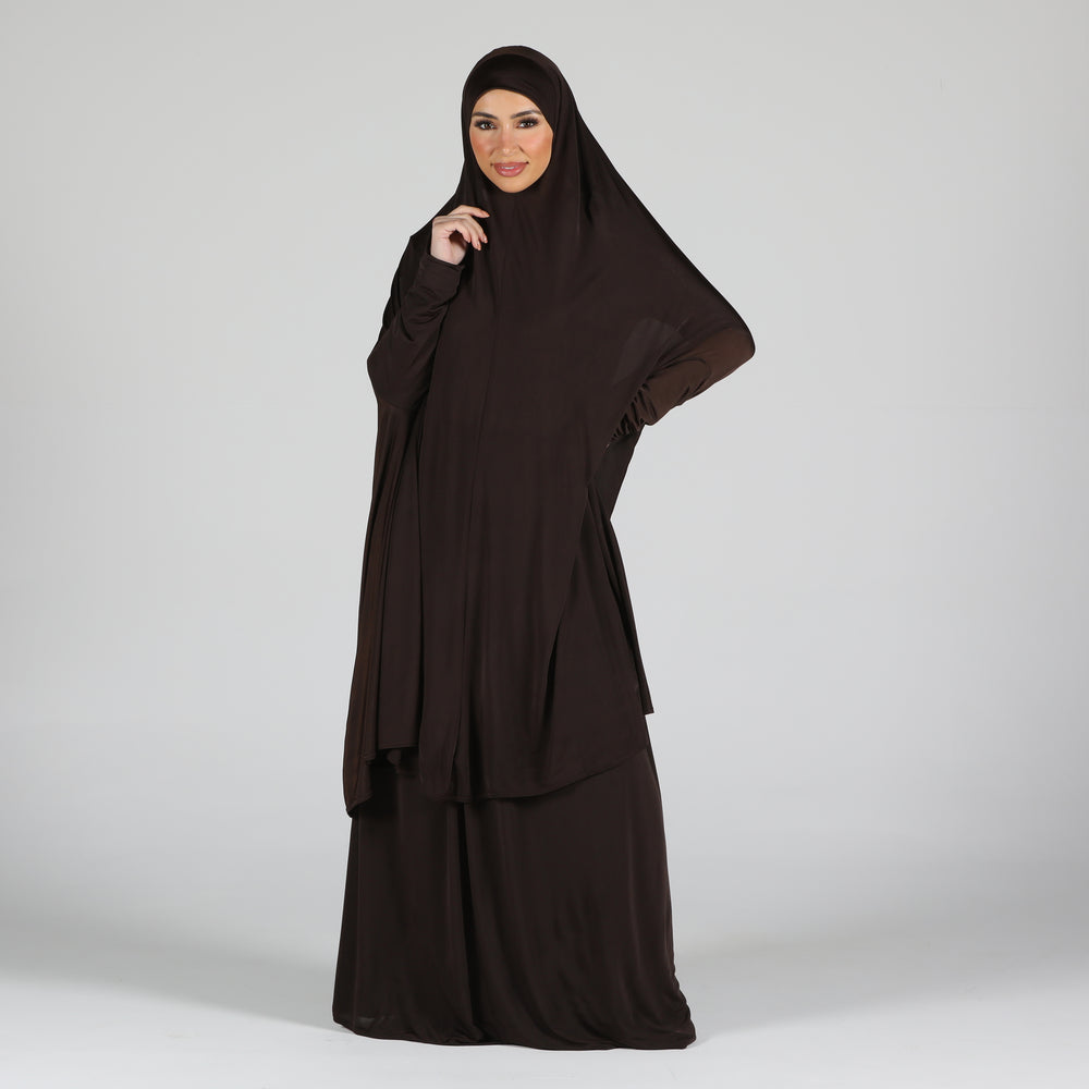 Jersey Jilbab Brown