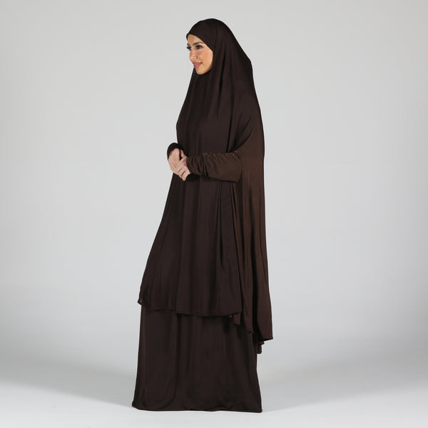 Jersey Jilbab Brown