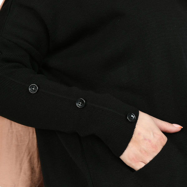 Aisha Knit Midi Dress Black