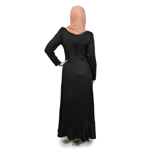 Aisha Waterfall Maxi Black