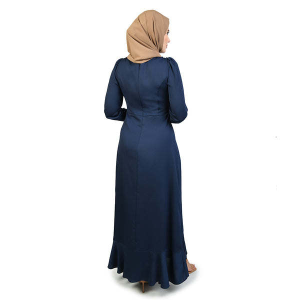 Aisha Waterfall Maxi Navy