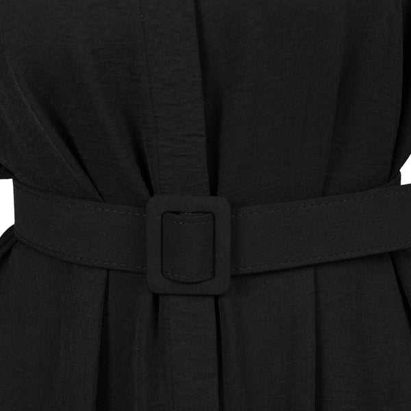 Hanna 2 piece belted dress Black