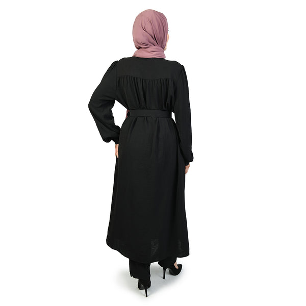 Hanna 2 piece belted dress Black