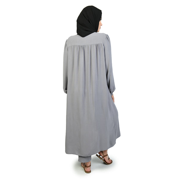 Hanna 2 piece belted dress Grey