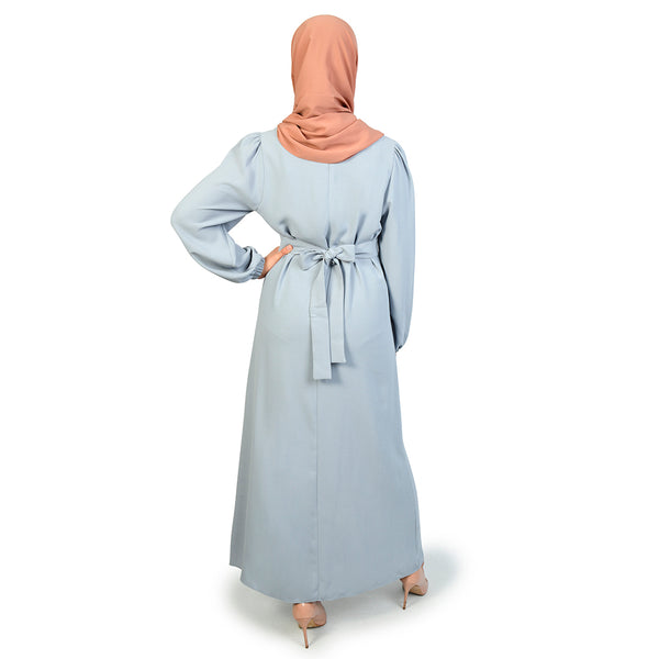 Aleena Gold Belted Maxi Grey