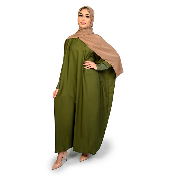 Erica Batwing Abaya Khaki