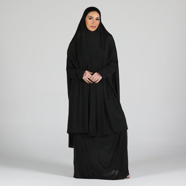 Jersey Jilbab Black