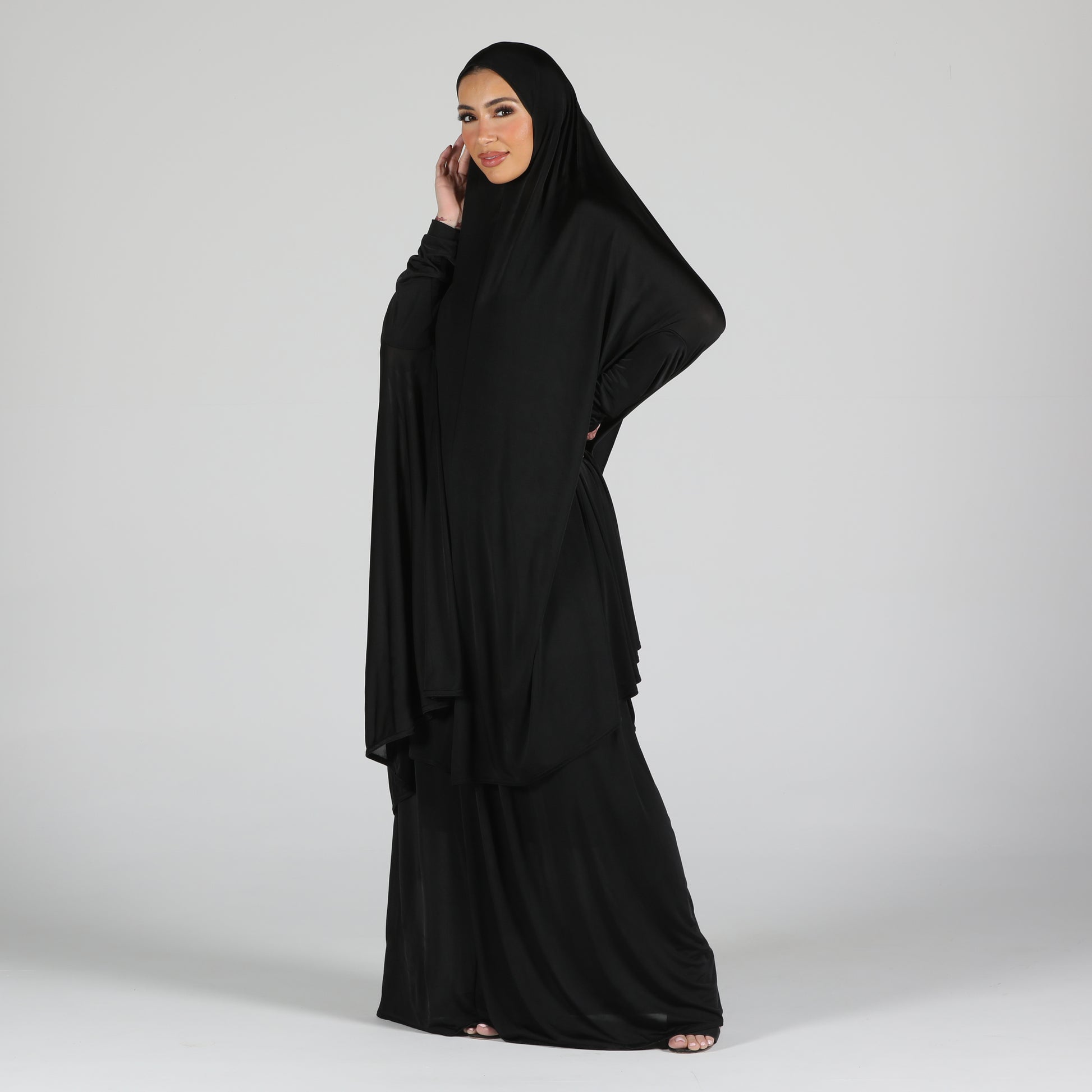 Jersey Jilbab Black
