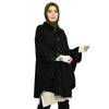 Black Button Poncho