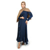 Aisha Waterfall Maxi Navy