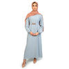 Aleena Gold Belted Maxi Grey