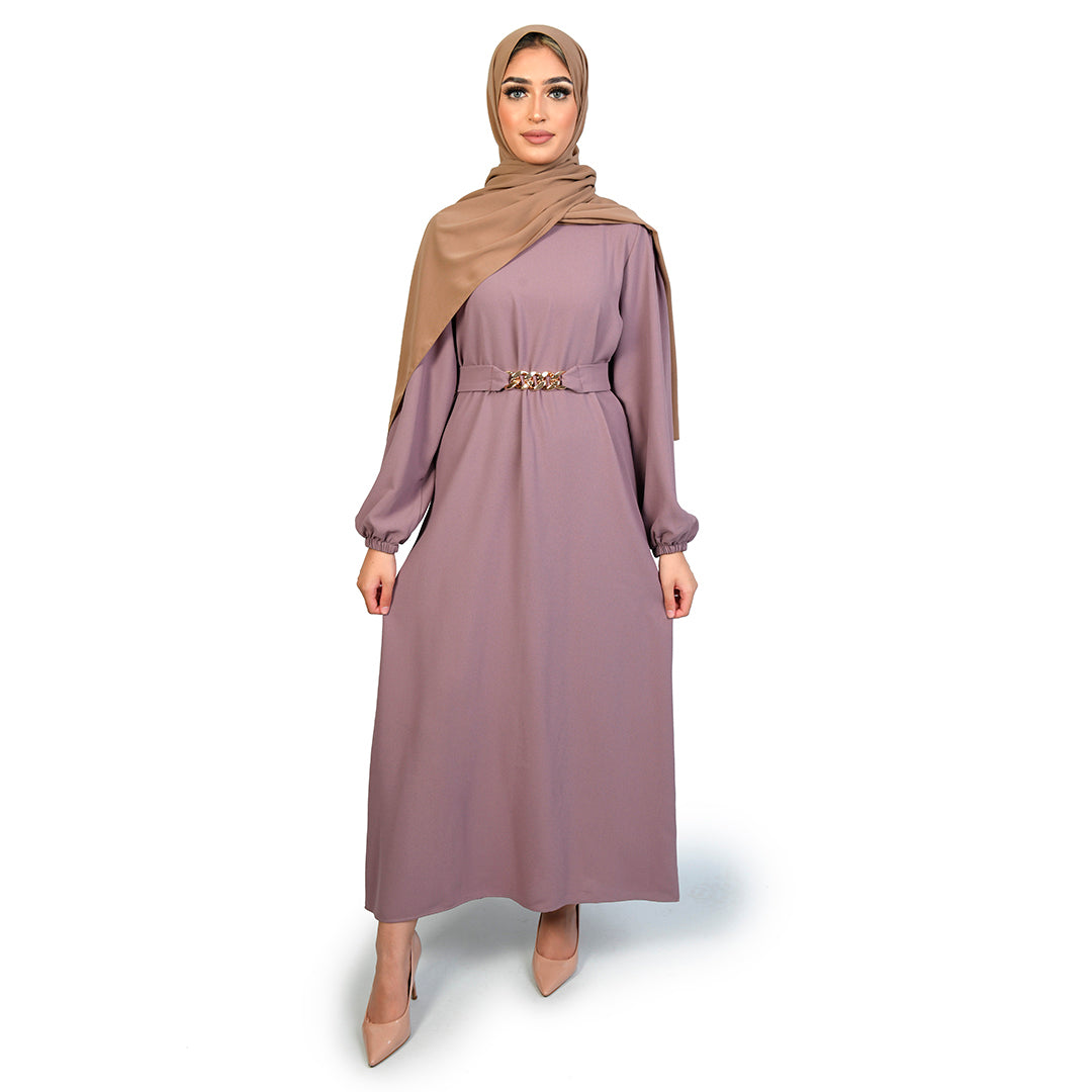 Aleena Gold Belted Maxi Pink
